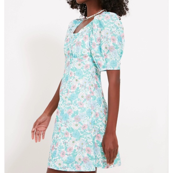 Floral Puff Sleeve Sallie Dress- Hyacinth House - Picture 4 of 6